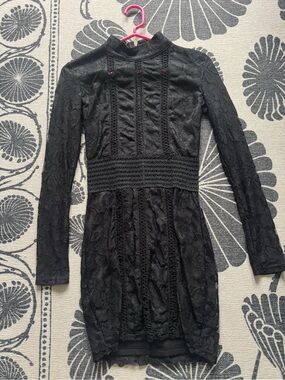 nasty gal black long sleeve dress NASTY GAL COLLECTION Womens Black Long Sleeve Pullover Dress Size 10